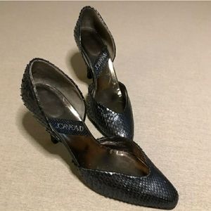 JOAN & DAVID Pewter D'Orsay Heels Sz 7.5NWOB!